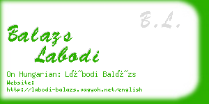 balazs labodi business card